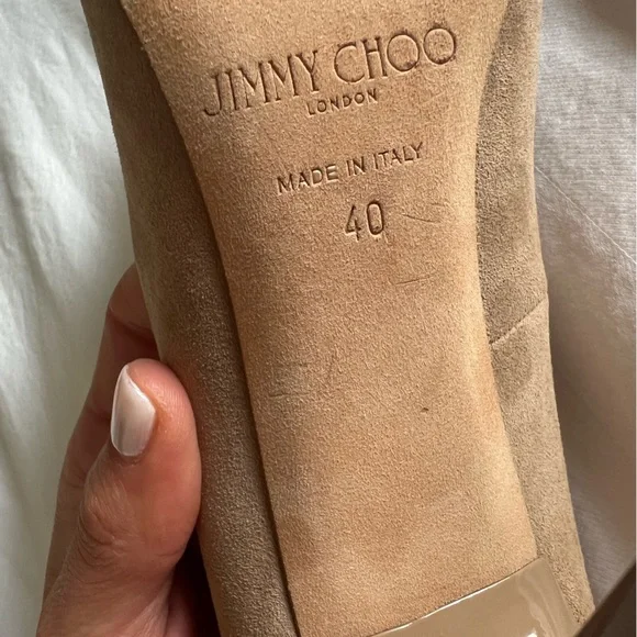 Jimmy Choo Tan Suede Romy Pumps - Picture 8 of 10